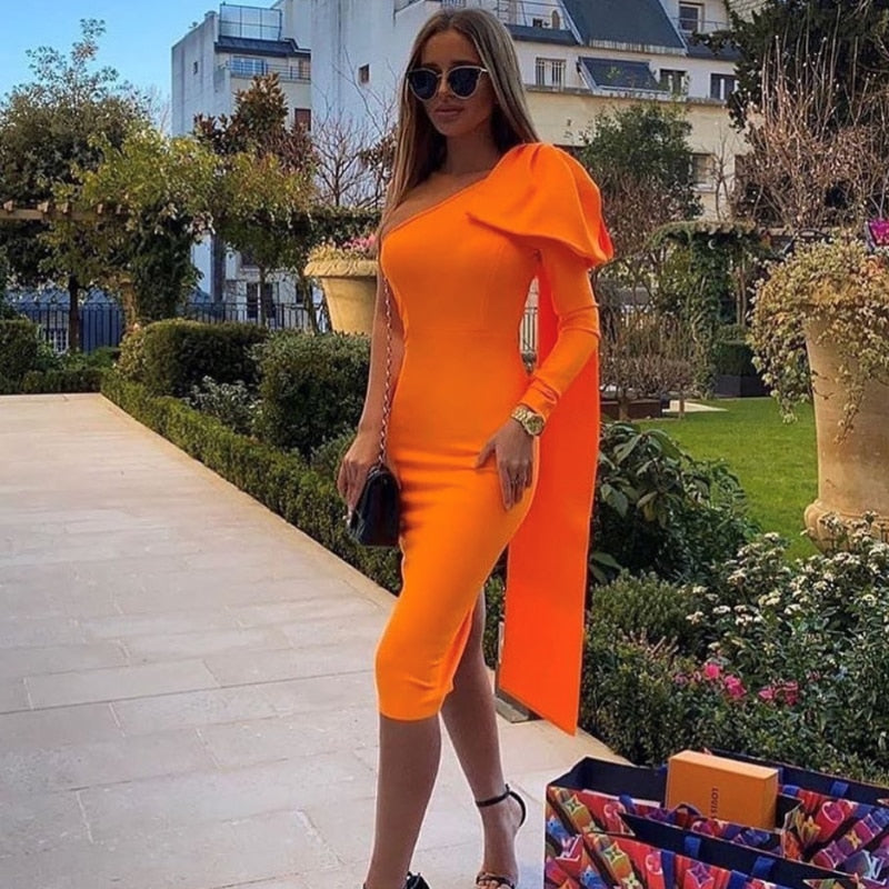 One Shoulder Bandage Dress - Veira Trending Shop