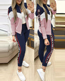 Zipper Top And Pants Set - Veira Trending Shop