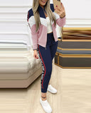 Zipper Top And Pants Set - Veira Trending Shop