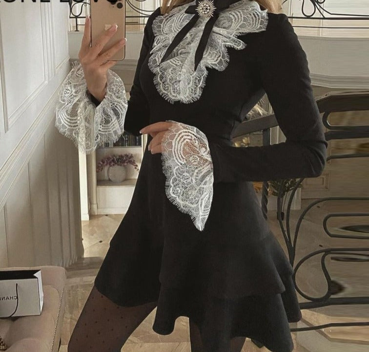 Bell Sleeve Ruffles Dress - Veira Trending Shop