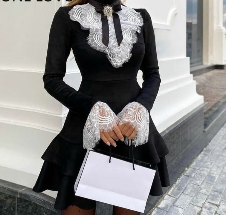 Bell Sleeve Ruffles Dress - Veira Trending Shop