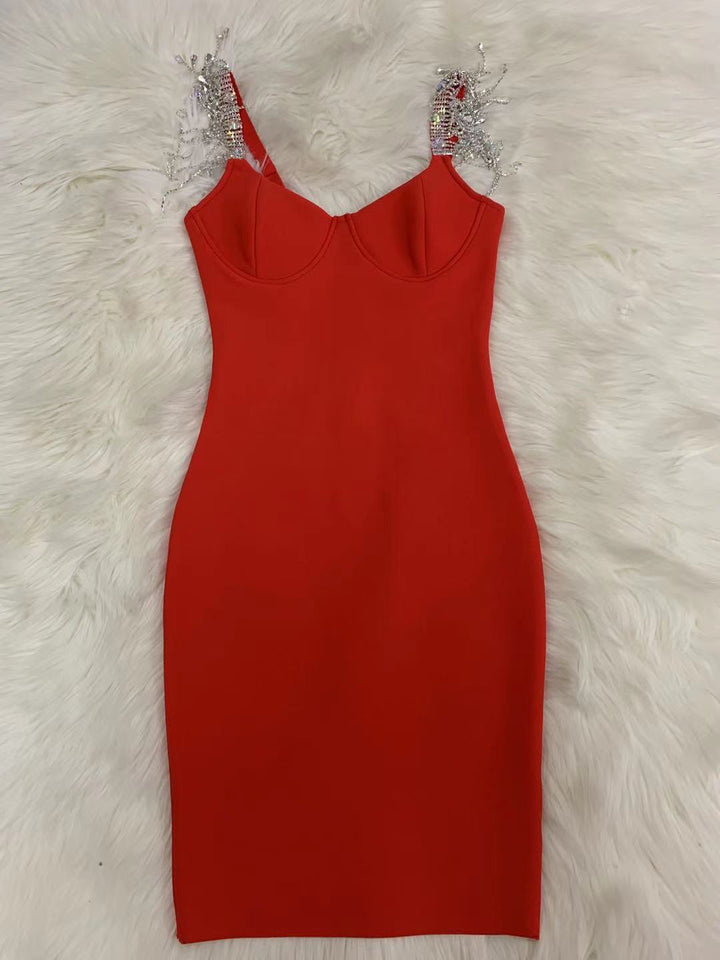 Tassel Sleeve Slip Bandage Dress - Veira Trending Shop