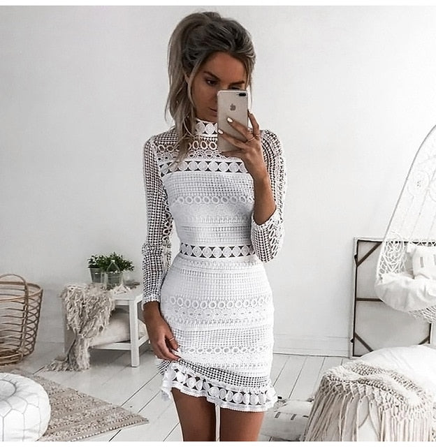 Elegant Short Mini Dress - Veira Trending Shop