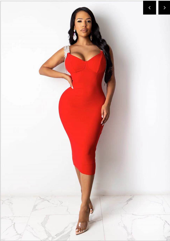 Tassel Sleeve Slip Bandage Dress - Veira Trending Shop