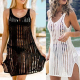 Sexy See Through Knitted Hollow Out Cover Up - Veira Trending Shop
