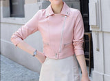 Faux Leather Outwear Blazer - Veira Trending Shop