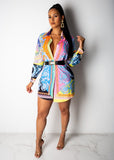 Floral Print Mini Skirt 2 Pcs Set - Veira Trending Shop