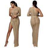 High Slit Knitted Dress - Veira Trending Shop