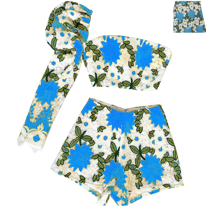 Puff Sleeve Top & Short Set - Veira Trending Shop