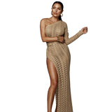 High Slit Knitted Dress - Veira Trending Shop