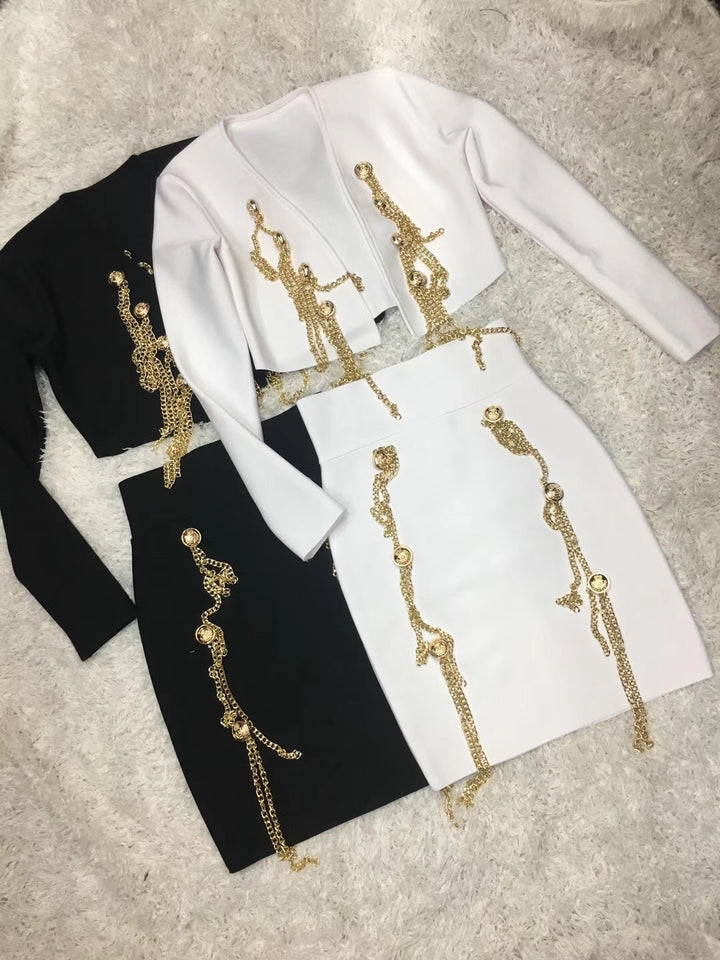 Knitted Button Chain Party Set - Veira Trending Shop