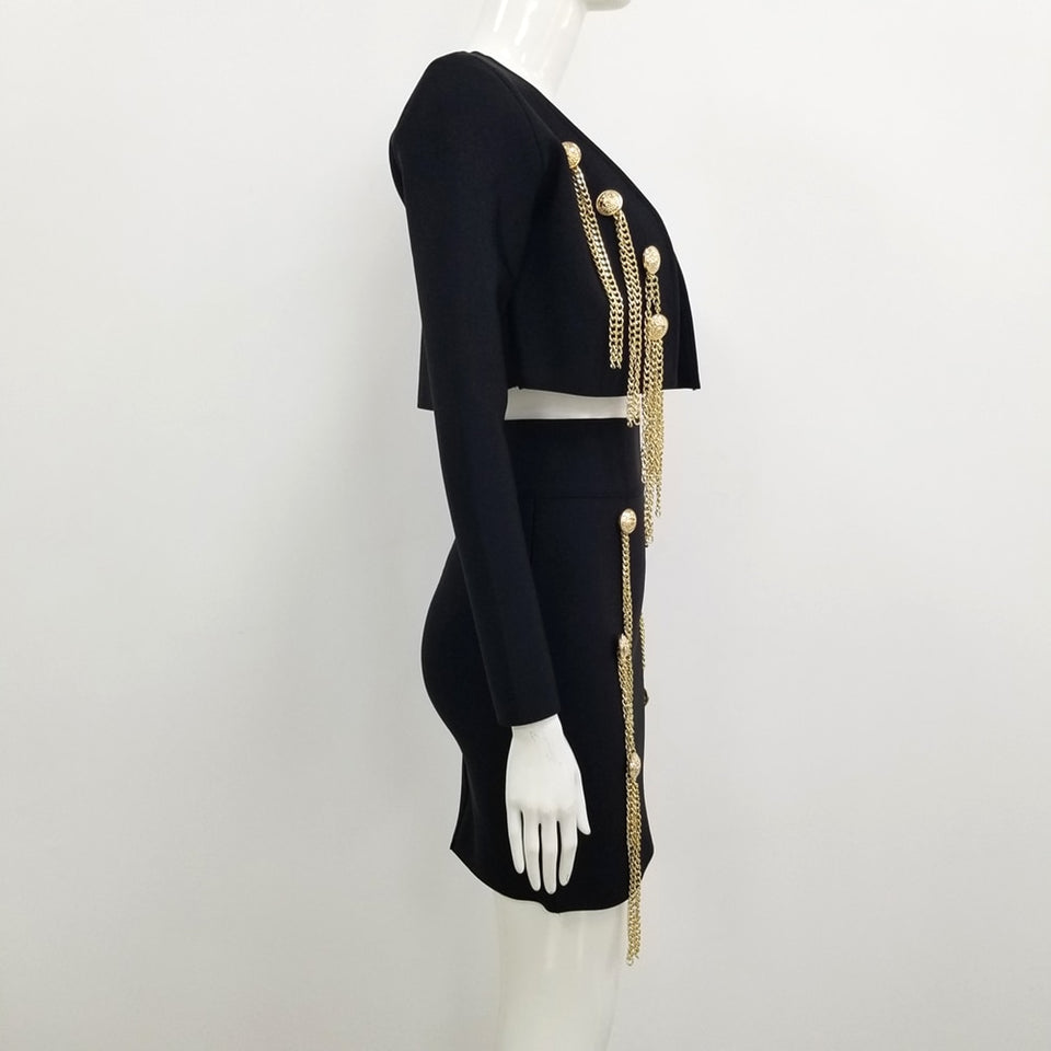 Knitted Button Chain Party Set - Veira Trending Shop