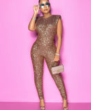 Glitter Sleeveless Party Jumpsuit - Veira Trending Shop