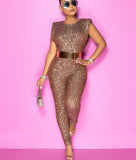 Glitter Sleeveless Party Jumpsuit - Veira Trending Shop