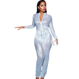 Glitter Sleeveless Party Jumpsuit - Veira Trending Shop