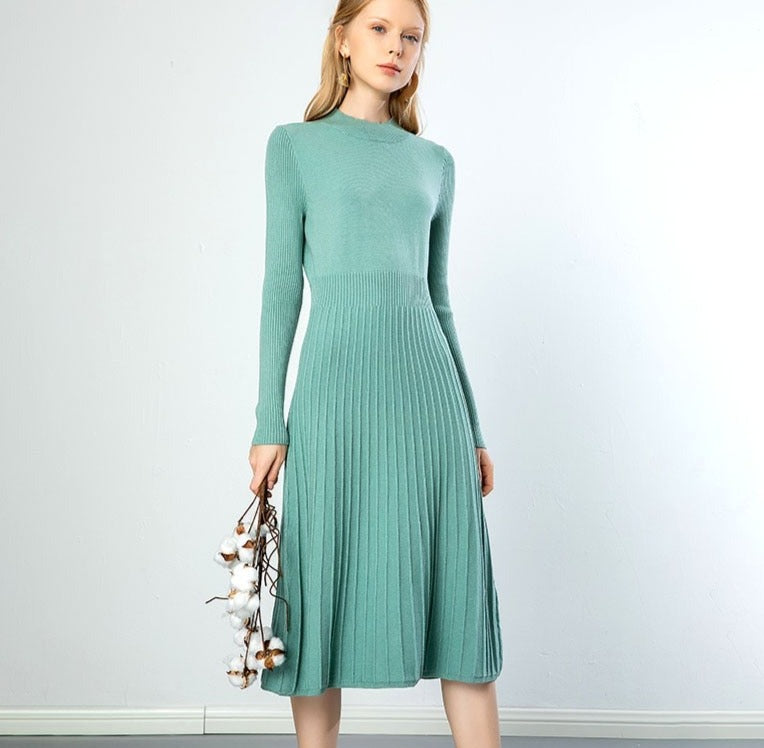 A-Line Long Sleeve Dress - Veira Trending Shop