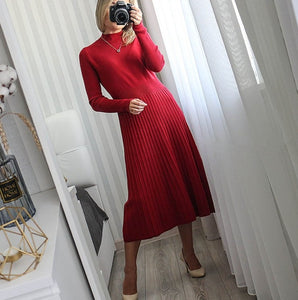 A-Line Long Sleeve Dress - Veira Trending Shop