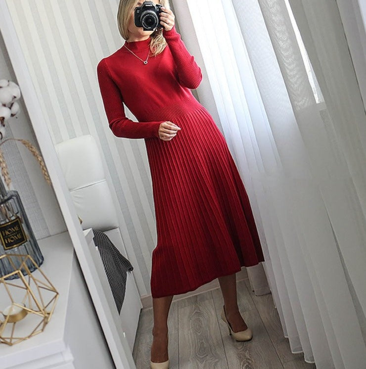 A-Line Long Sleeve Dress - Veira Trending Shop