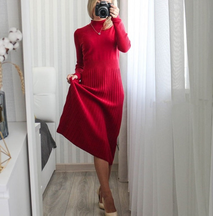 A-Line Long Sleeve Dress - Veira Trending Shop