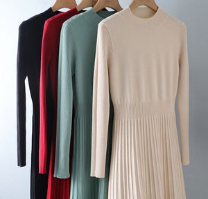 A-Line Long Sleeve Dress - Veira Trending Shop