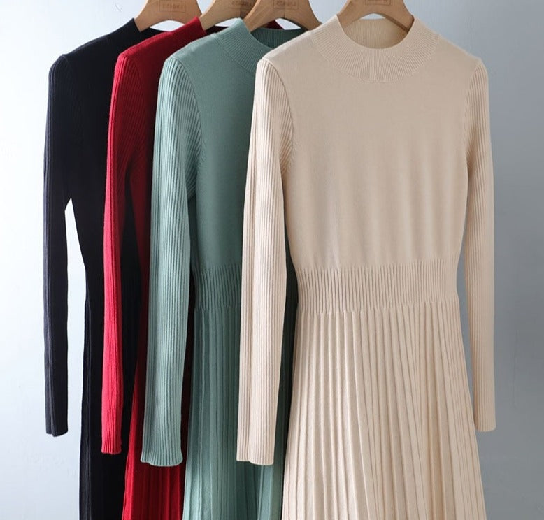 A-Line Long Sleeve Dress - Veira Trending Shop