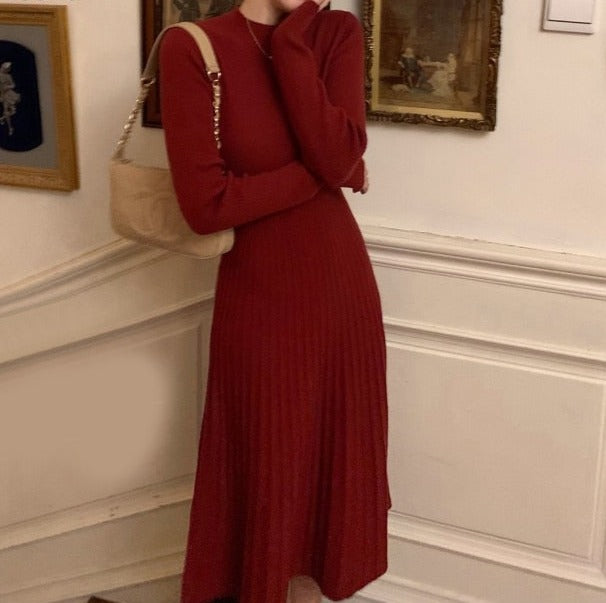 A-Line Long Sleeve Dress - Veira Trending Shop
