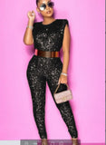 Glitter Sleeveless Party Jumpsuit - Veira Trending Shop