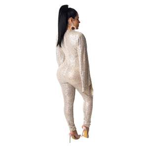 Glitter Sleeveless Party Jumpsuit - Veira Trending Shop