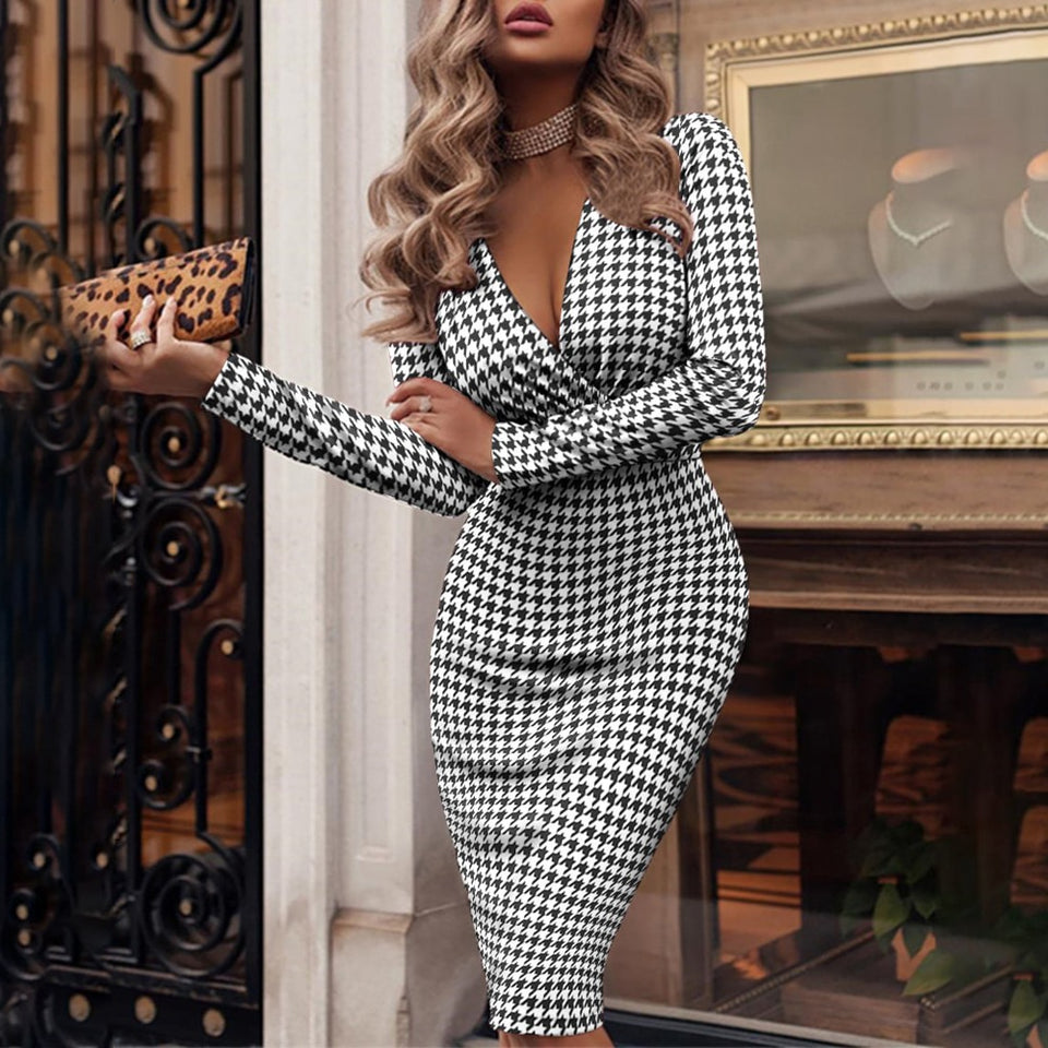 Long Sleeve Elegant Dress - Veira Trending Shop