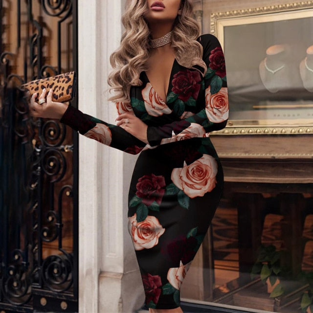 Long Sleeve Elegant Dress - Veira Trending Shop