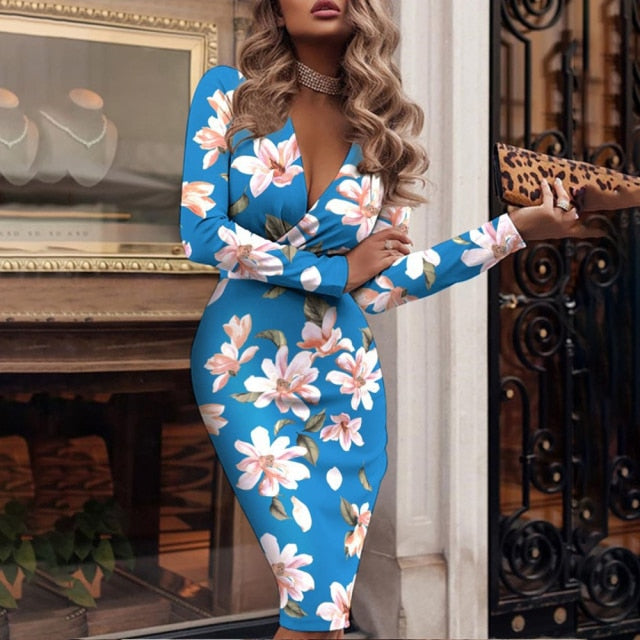 Long Sleeve Elegant Dress - Veira Trending Shop