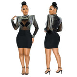 Hot Drill Mesh Shoulder Jumpsuit - Veira Trending Shop