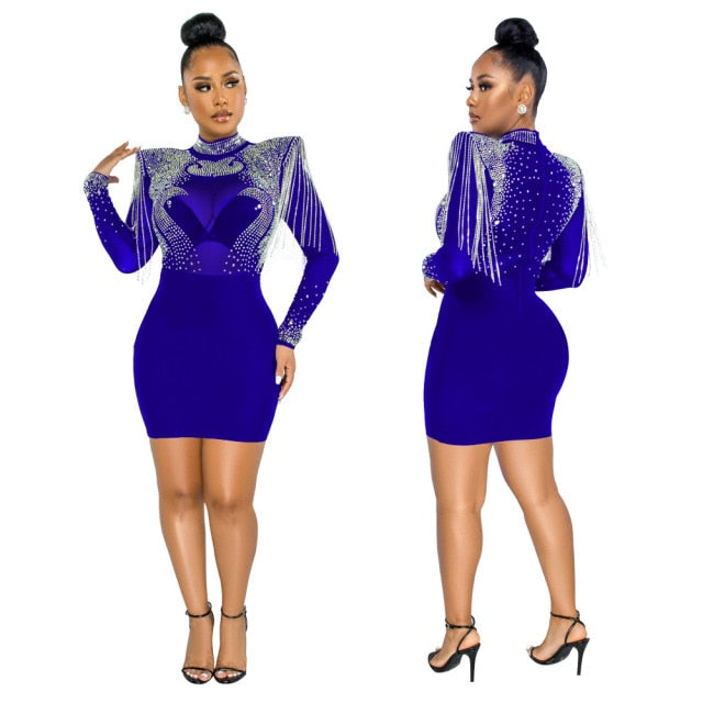 Hot Drill Mesh Shoulder Jumpsuit - Veira Trending Shop