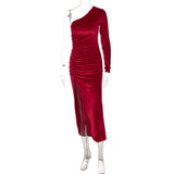 Long Sleeve Velvet Dress - Veira Trending Shop
