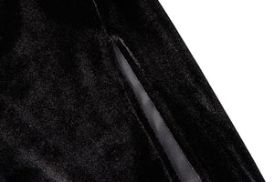 Velvet Long Sleeve Ruched Dress - Veira Trending Shop