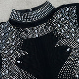 Hot Drill Mesh Shoulder Jumpsuit - Veira Trending Shop