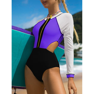 Patchwork One Piece Swimsuit - Veira Trending Shop