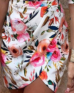 One Shoulder Floral Print Dress - Veira Trending Shop