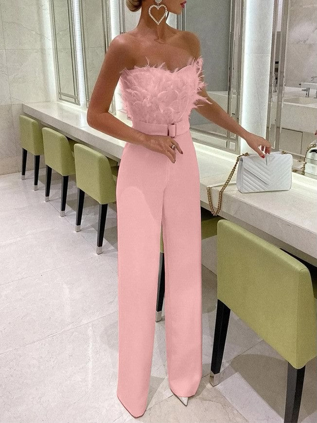 Elegant Strapless Jumpsuit - Veira Trending Shop