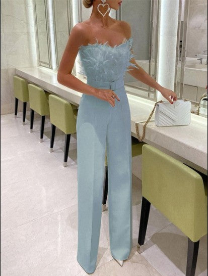 Elegant Strapless Jumpsuit - Veira Trending Shop