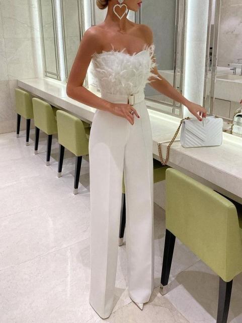 Elegant Strapless Jumpsuit - Veira Trending Shop