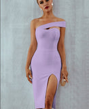 One Shoulder Strapless Bandage Dress - Veira Trending Shop