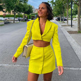 Hollow Out Waist Blazer Dress - Veira Trending Shop