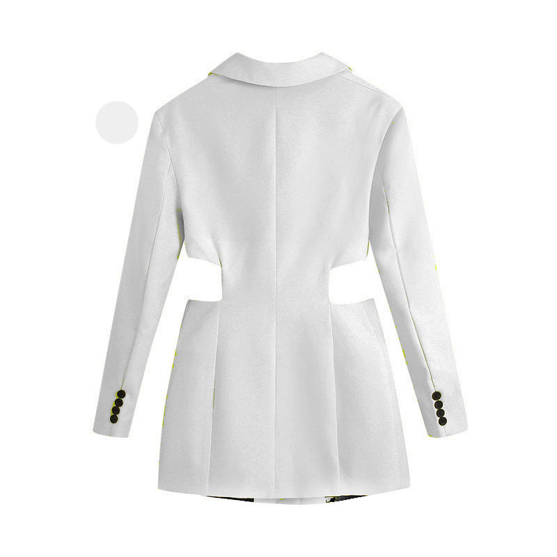 Hollow Out Waist Blazer Dress - Veira Trending Shop