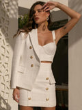 Elegant White 2Pcs Set - Veira Trending Shop