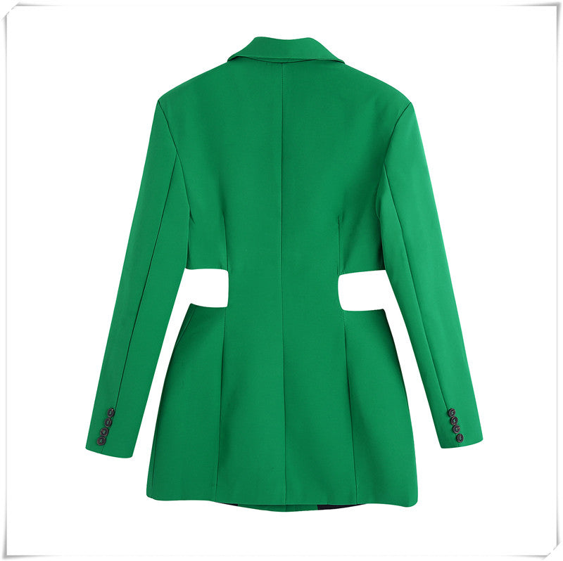 Hollow Out Waist Blazer Dress - Veira Trending Shop