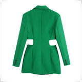 Hollow Out Waist Blazer Dress - Veira Trending Shop