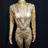 Elegant Pearls Long Sleeves Jumpsuit - Veira Trending Shop