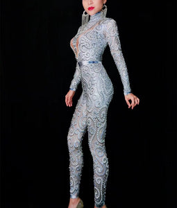 Elegant Pearls Long Sleeves Jumpsuit - Veira Trending Shop