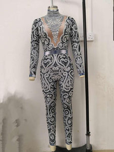 Elegant Pearls Long Sleeves Jumpsuit - Veira Trending Shop